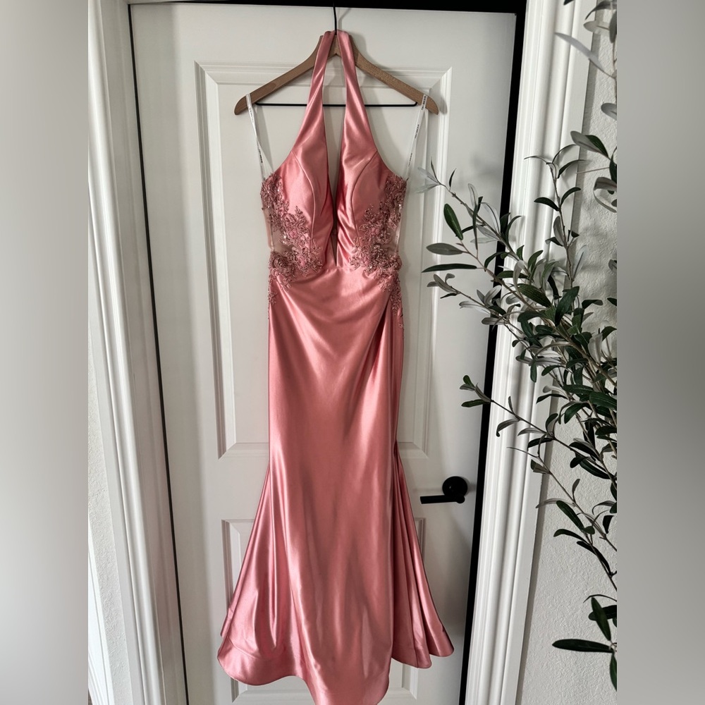 Sherri Hill Pink fitted gown